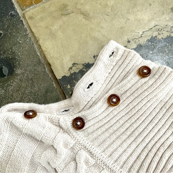Jacadi Paris•NEW•Jacadi 04A (Size 4 US)•Cable Knit Turtleneck•Ivory•Cotton Blend - Picture 9 of 12